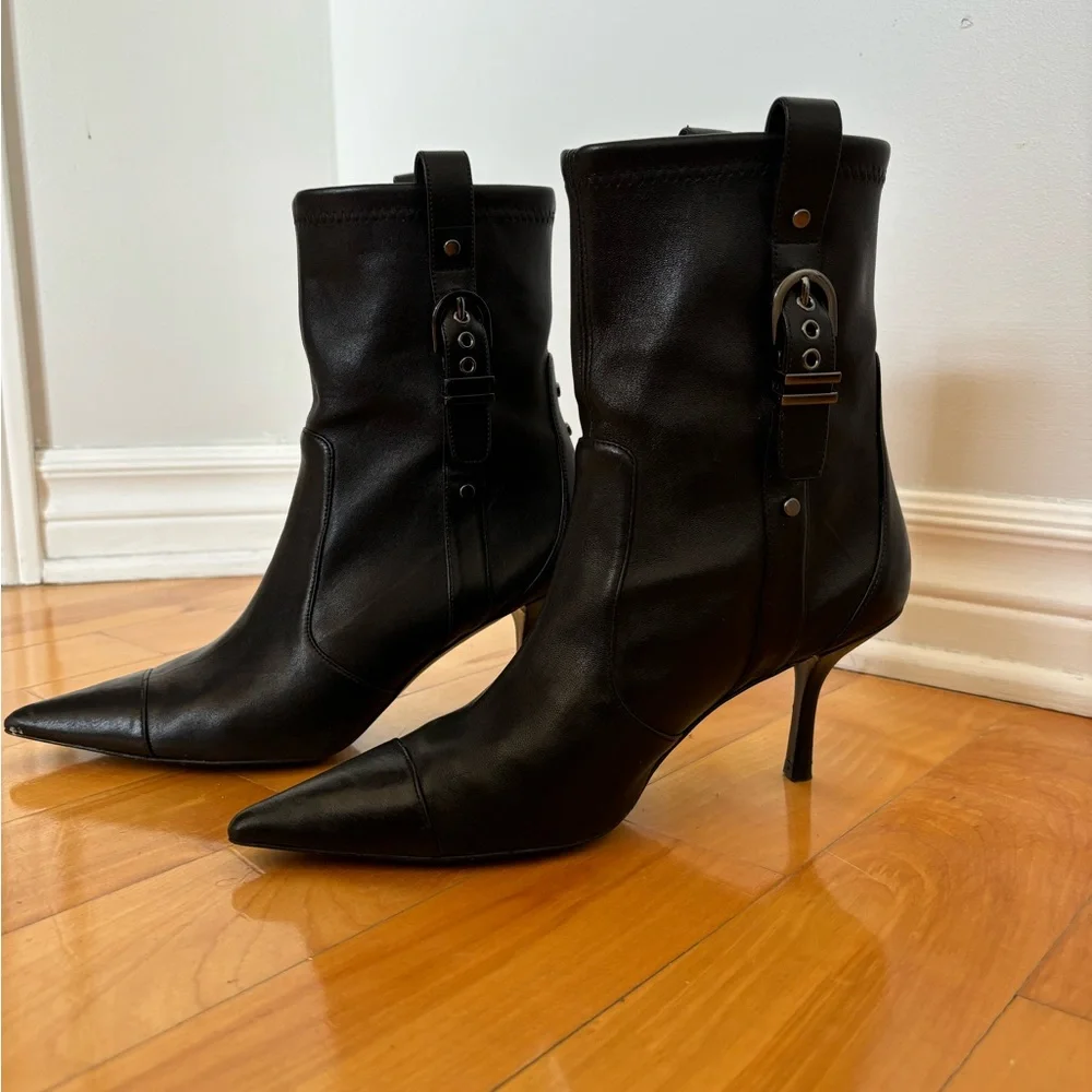 Stuart Weitzman MAVERICK 75 BOOTIE size 8.5 black - Picture 1 of 9